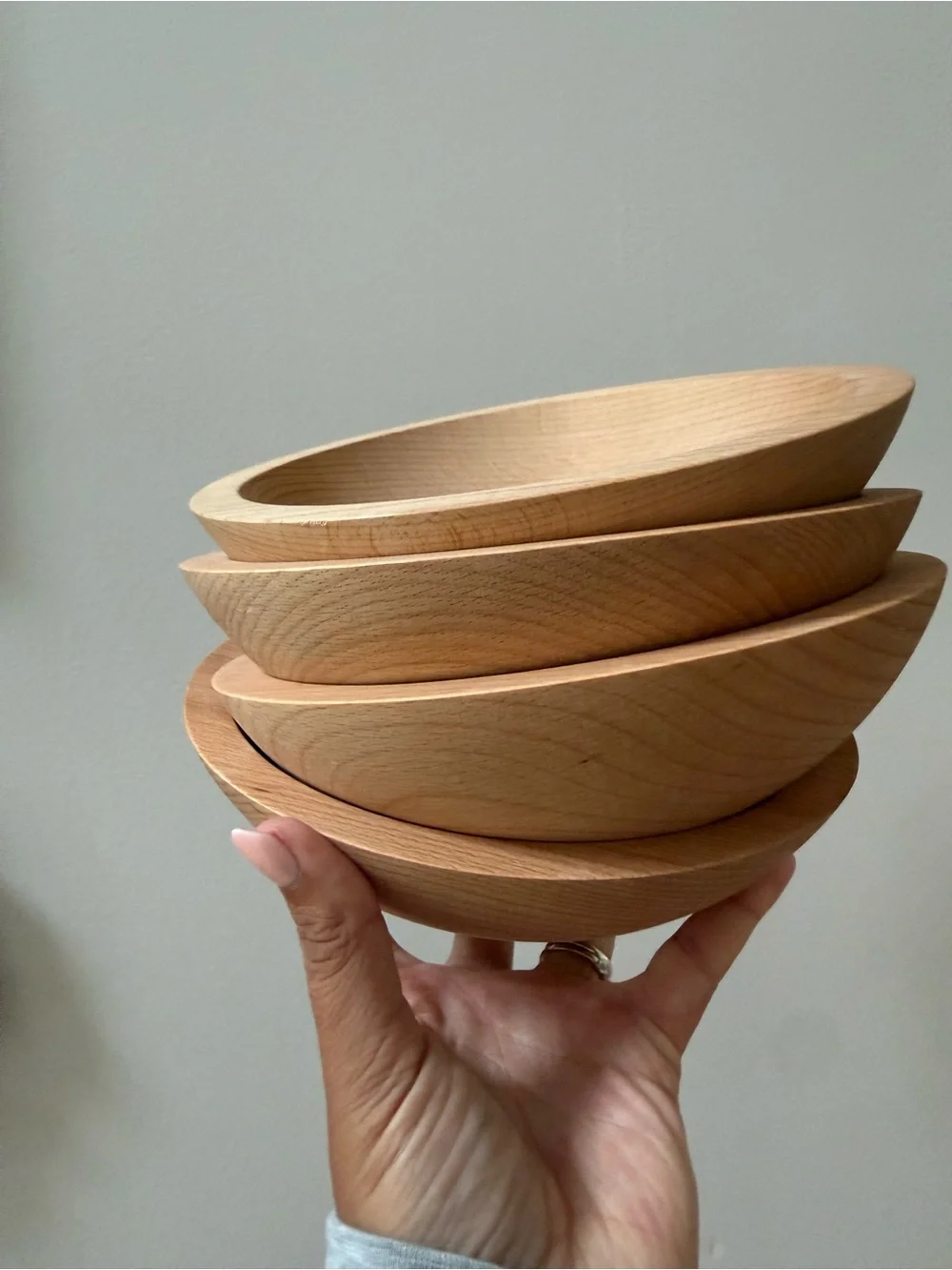 Natural Wooden Serving Bowls - Set of Nested Bowls- TREE SPIRIT HOLLAND
